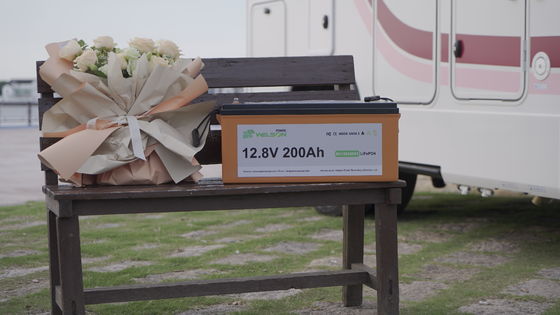 volt à énergie solaire Marine Rv Battery du stockage 12 de campeur de batterie de bateau de 12.8V 100ah 200ah Lifepo4